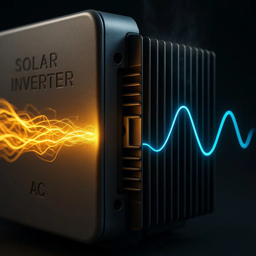 To illustrate the concept of inverter efficiency and the energy loss that occurs during the DC to AC conversion process.