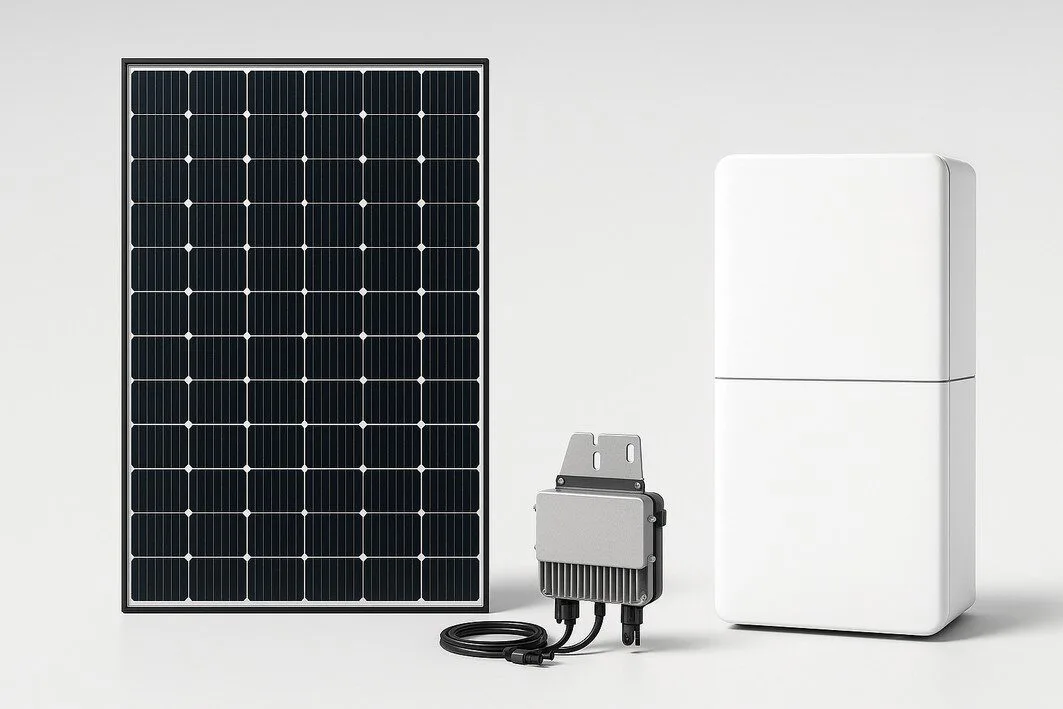 To illustrate the key hardware components that influence the total solar system cost, as discussed in the 'Solar Equipment Quality' section.